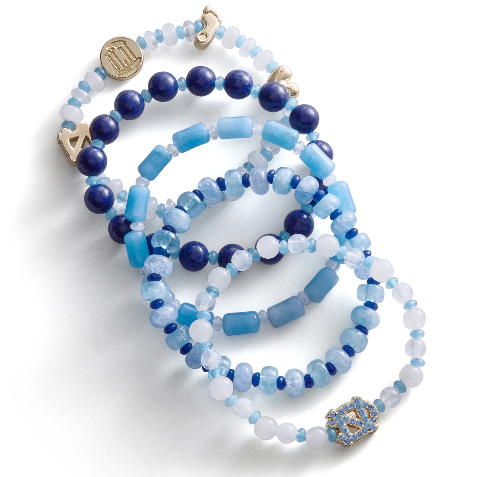 Ensemble de cinq bracelets BaubleBar North Carolina Tar Heels