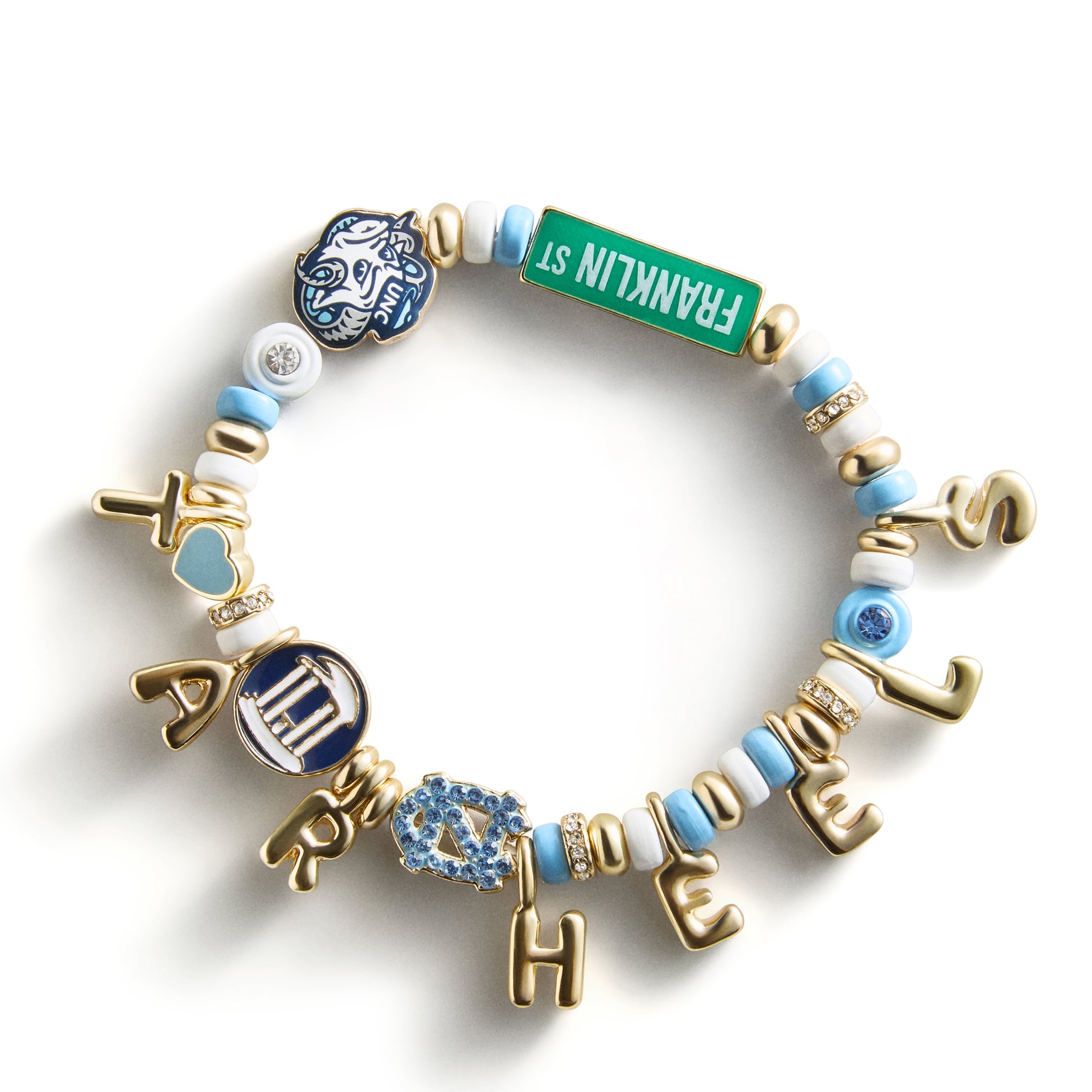 Bracelet BaubleBar à slogan et motif Tar Heels de Caroline du Nord