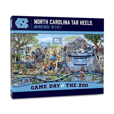 North Carolina Tar Heels Fanpoint 10.5" x 28" Game Day at the Zoo 500-Piece Puzzle