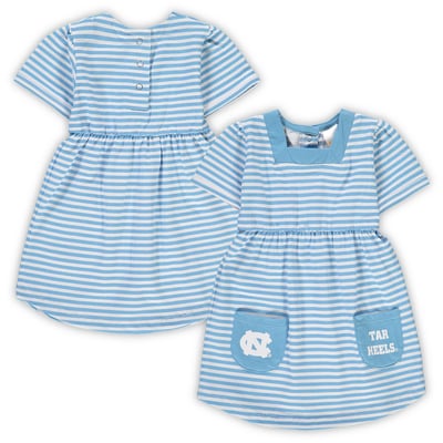 North Carolina Tar Heels Girls Toddler Striped Dress - Carolina Blue