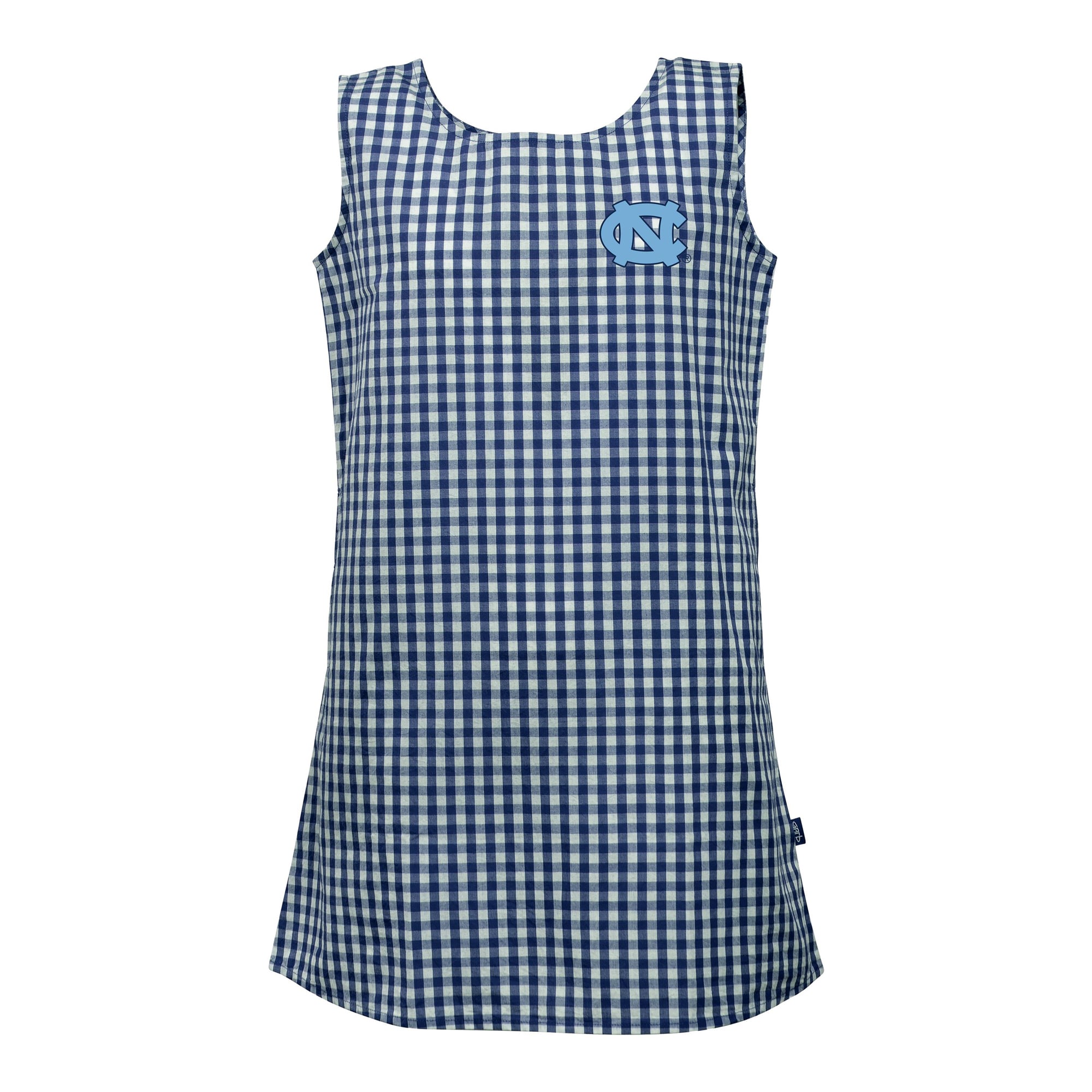 Girls Toddler Garb Navy North Carolina Tar Heels Woven Gingham Dress