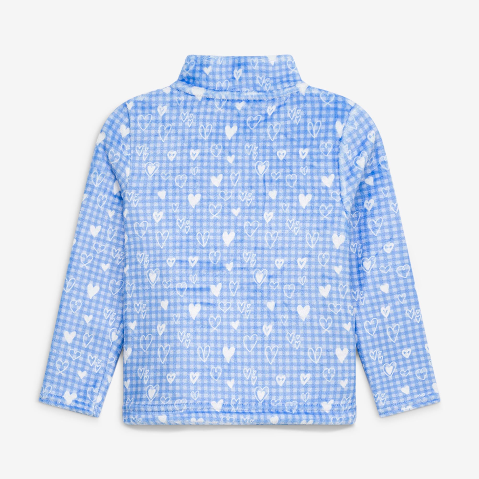 Ensemble veste et short en peluche à carreaux cœur bleu Caroline des Tar Heels de du Nord pour petites filles ZooZatz