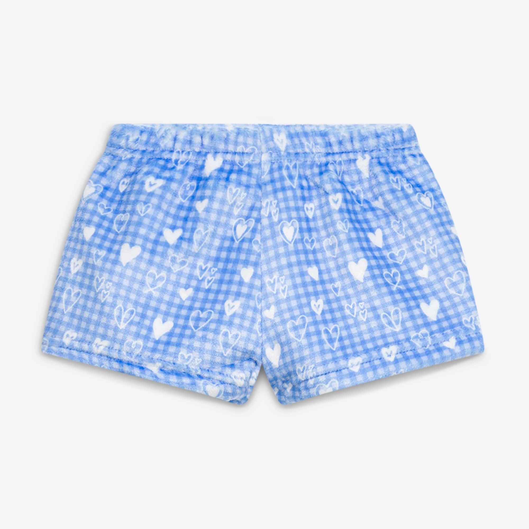 Ensemble veste et short en peluche à carreaux cœur bleu Caroline des Tar Heels de du Nord pour petites filles ZooZatz