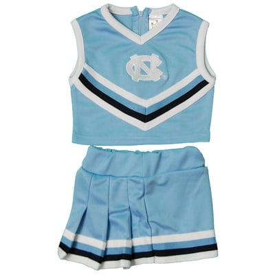  North Carolina Tar Heels Little King Girls Youth Two-Piece Cheer Set - Carolina Blue