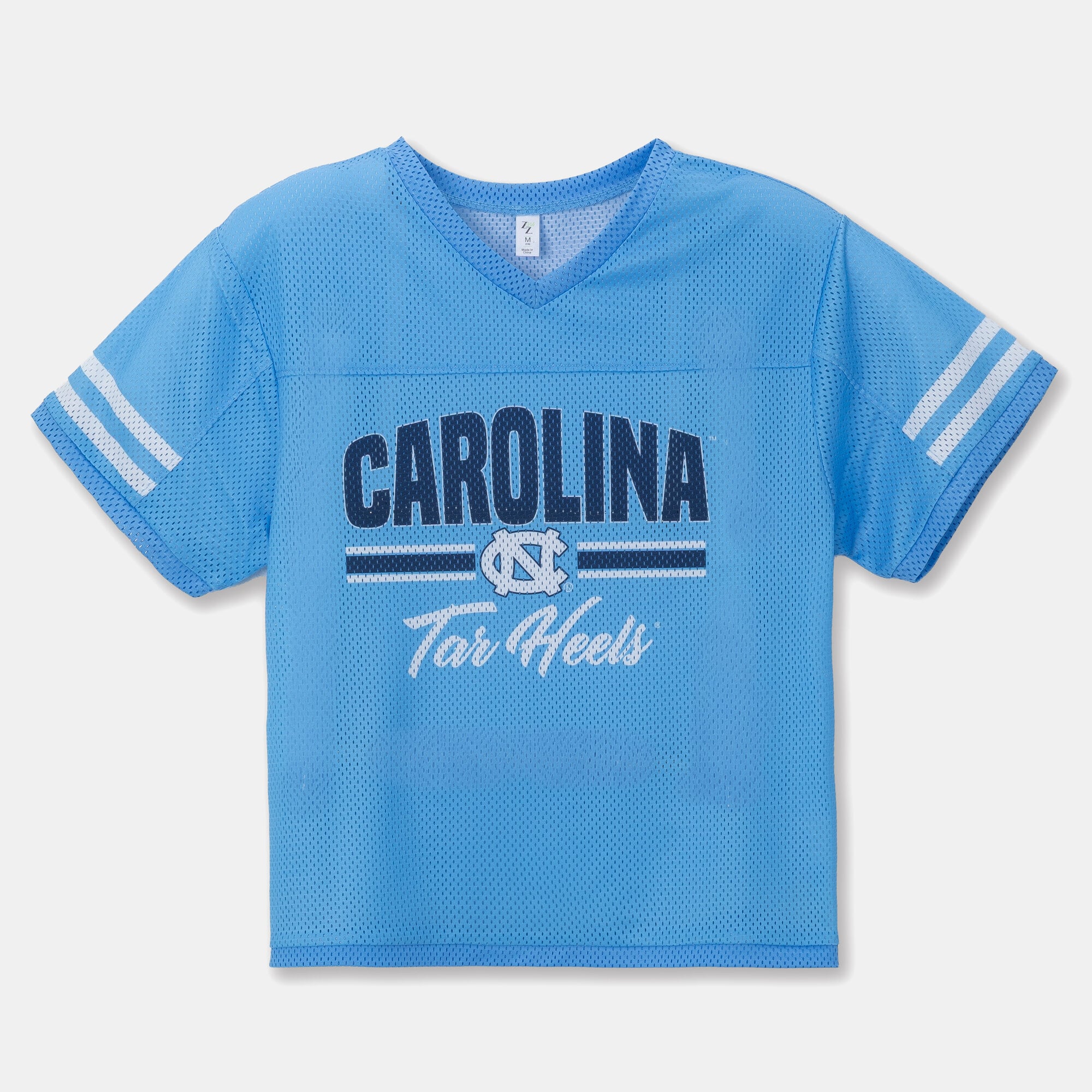 Girls Youth ZooZatz Carolina Blue North Tar Heels Mesh Jersey T-Shirt