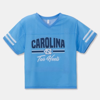 North Carolina Tar Heels ZooZatz Girls Youth Mesh Jersey T-Shirt - Carolina Blue