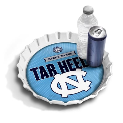North Carolina Tar Heels IDNA 13" Bottle Cap Serving Tray