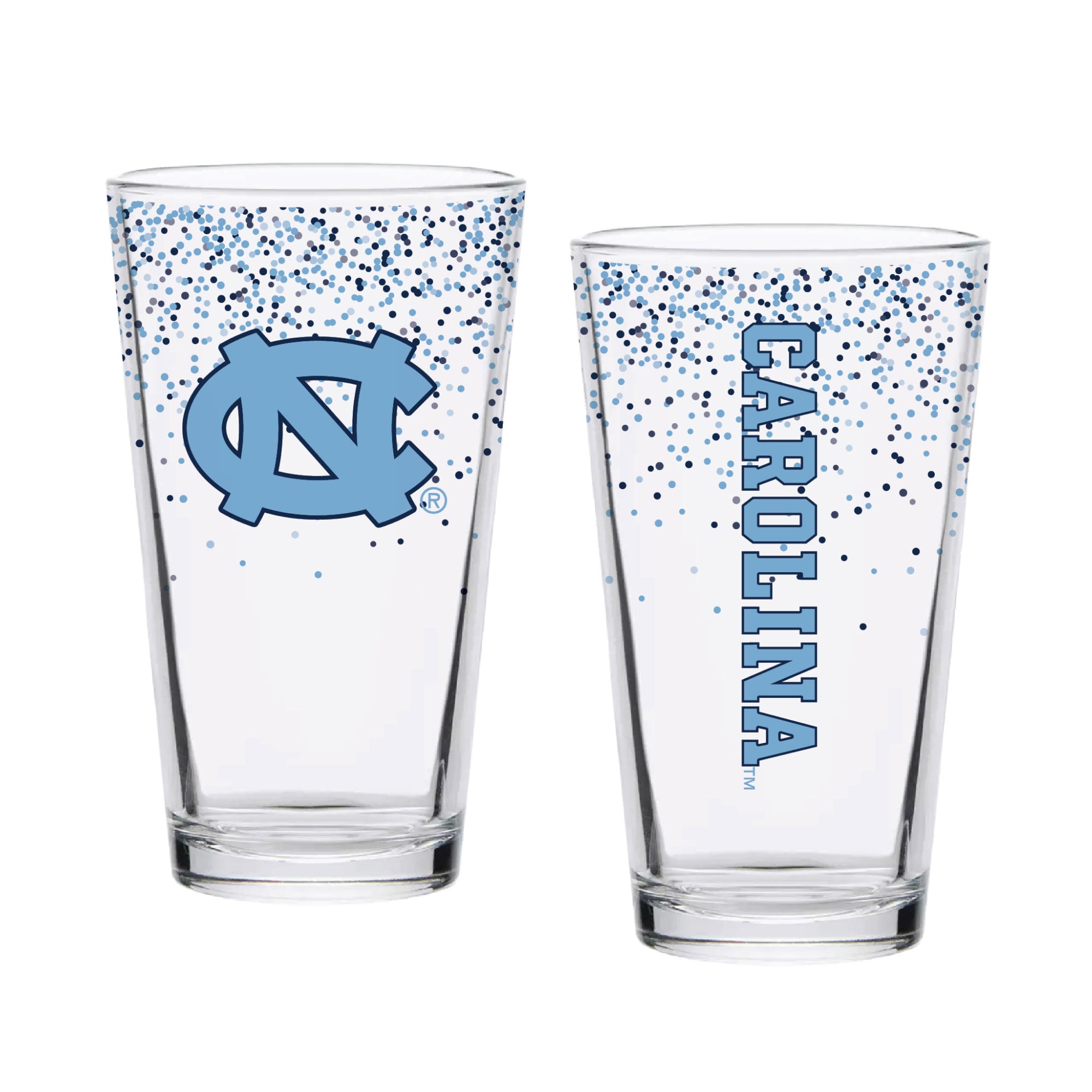 Indigo Falls North Carolina Tar Heels Confetti Pints ​​- Lot de 2