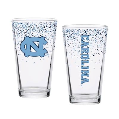 Indigo Falls North Carolina Tar Heels Confetti Pints - Set of 2
