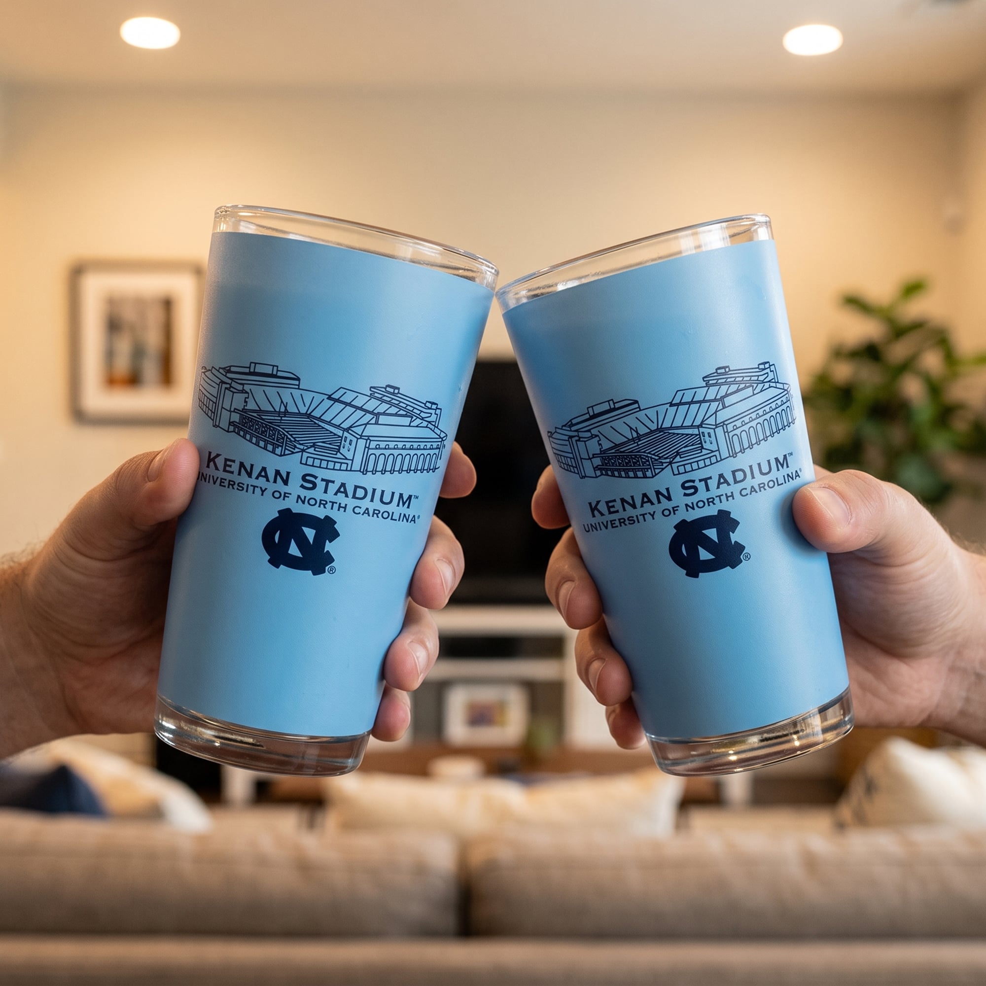 Pack de 2 verres à bière Indigo Falls North Carolina Tar Heels Core Stadium