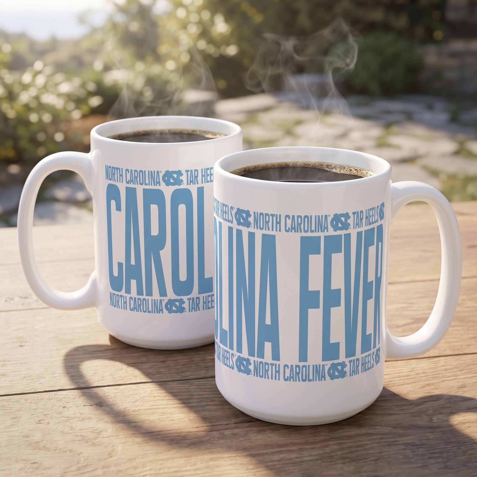 Indigo Falls North Carolina Tar Heels Elevated Mug - Set of 2