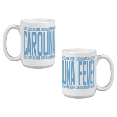 Indigo Falls North Carolina Tar Heels Elevated Mug - Set of 2
