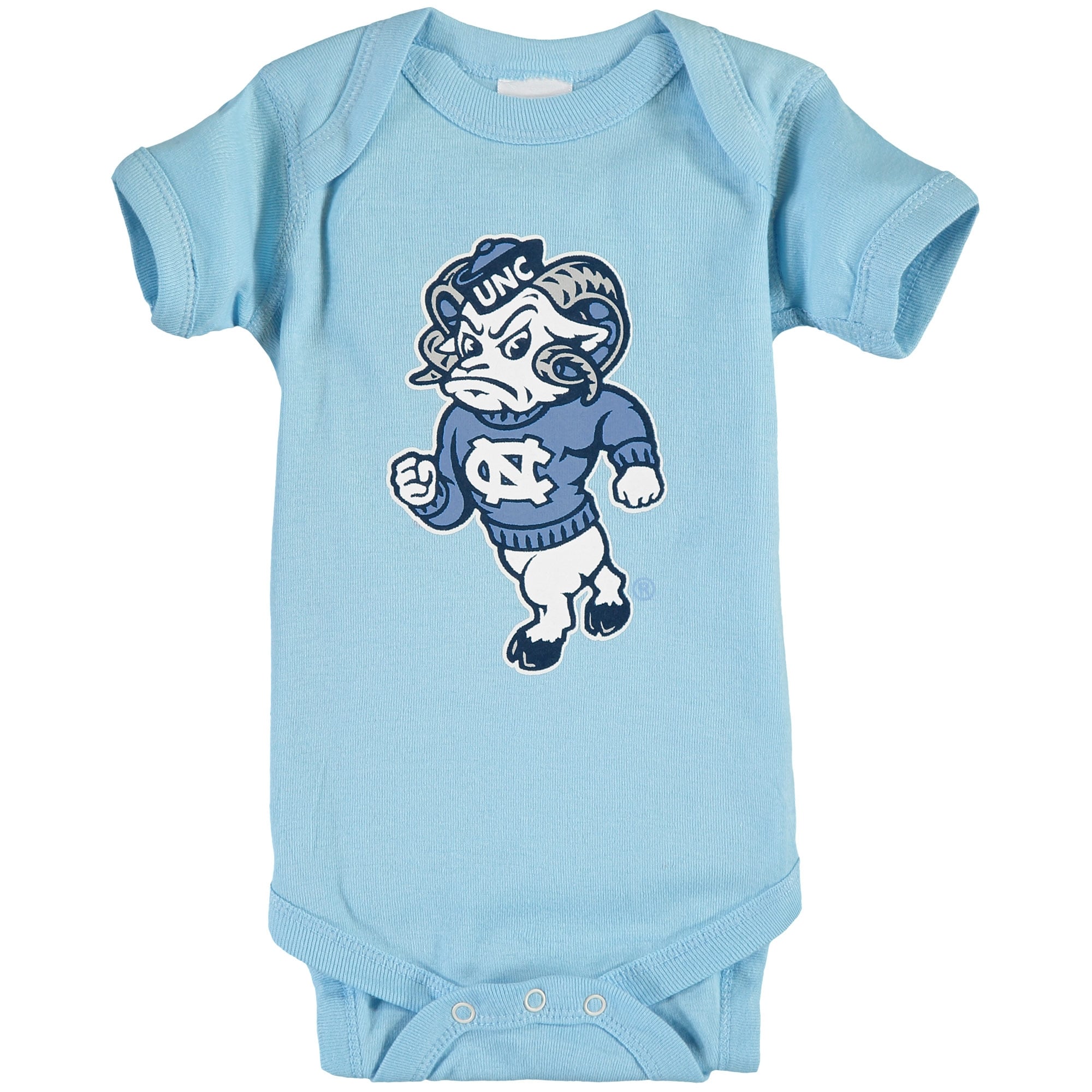 Infant Two Feet Ahead Carolina Blue North Tar Heels Big Logo Bodysuit