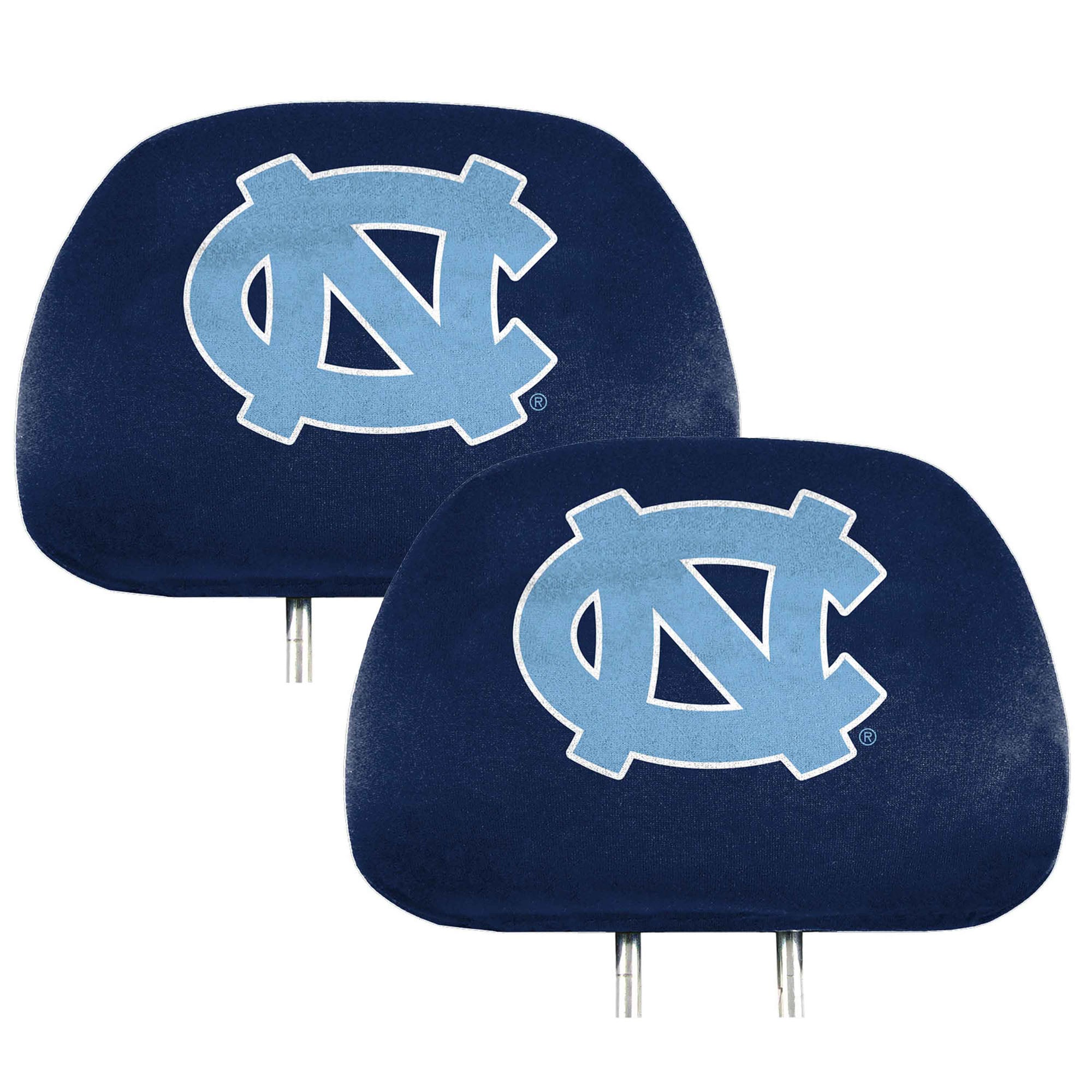 Logo Brands North Carolina Tar Heels Printed Two-Pack Headrest Covers