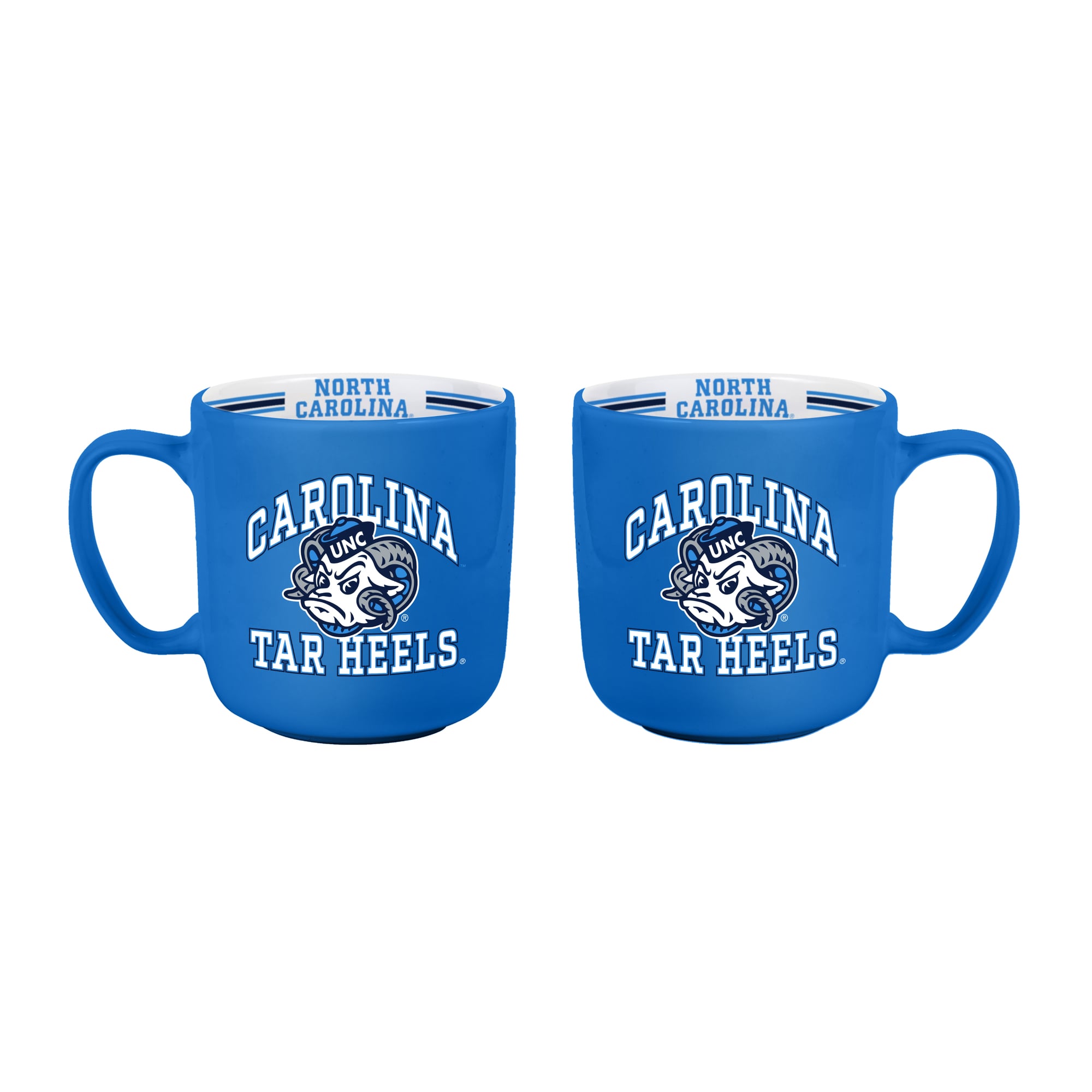 Ensemble de deux tasses rayées Logo Brands North Carolina Tar Heels de 44 cl