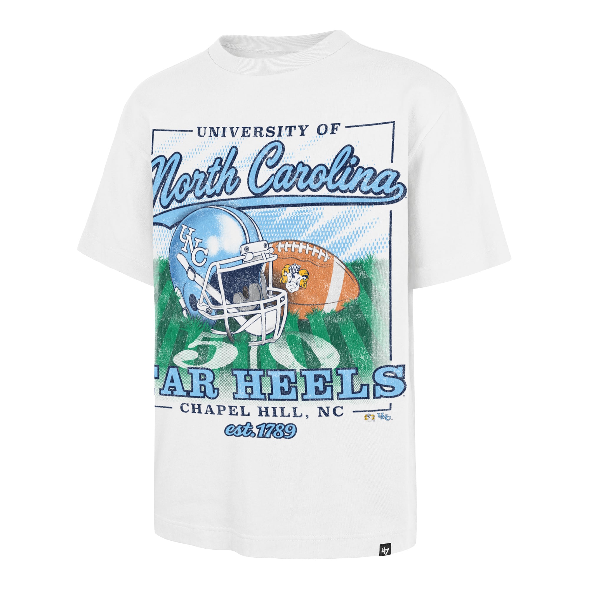 Men's '47 White North Carolina Tar Heels Staircase Regional Foundation T-Shirt