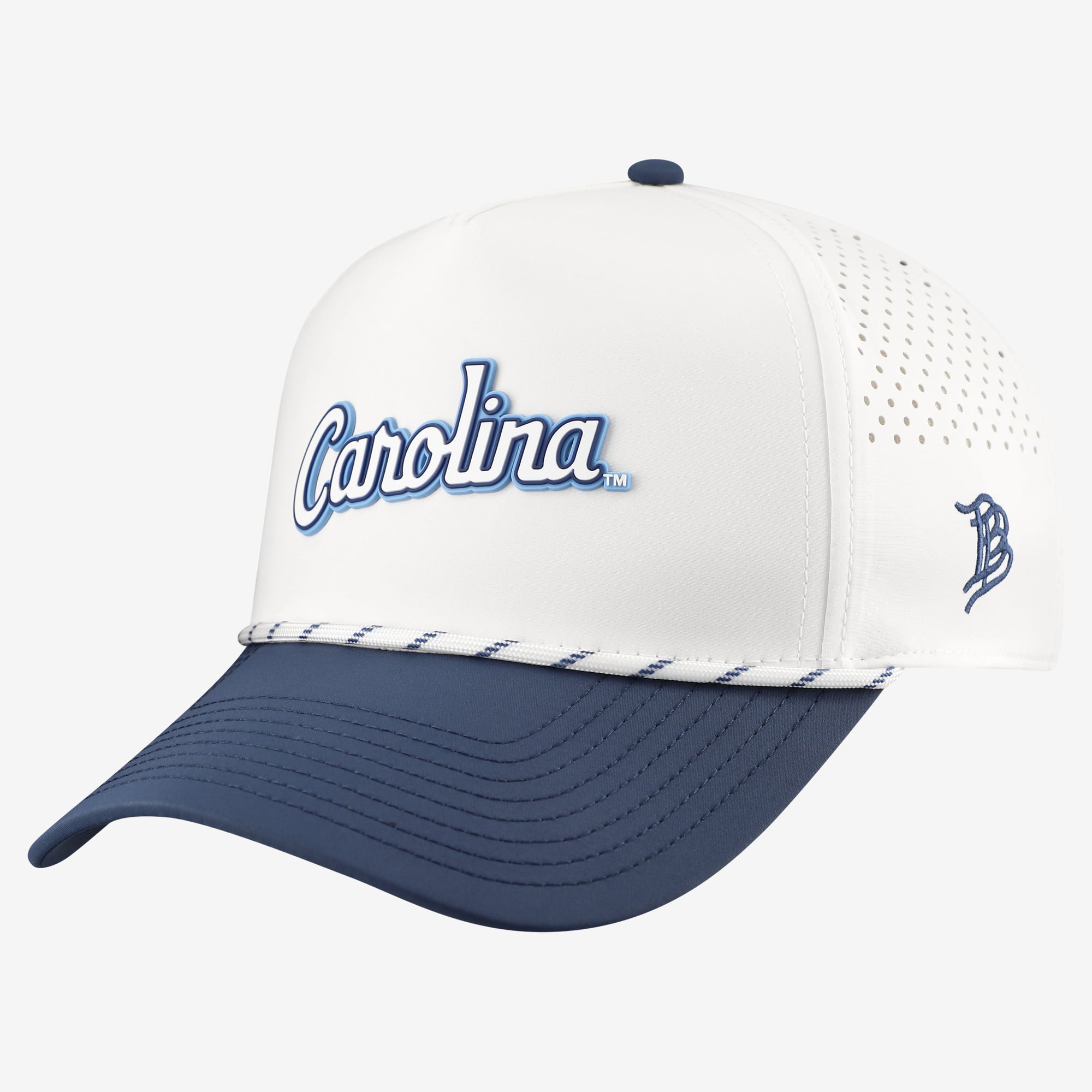 Men's Branded Bills  White/Navy North Carolina Tar Heels Classic Adjustable Rope Hat