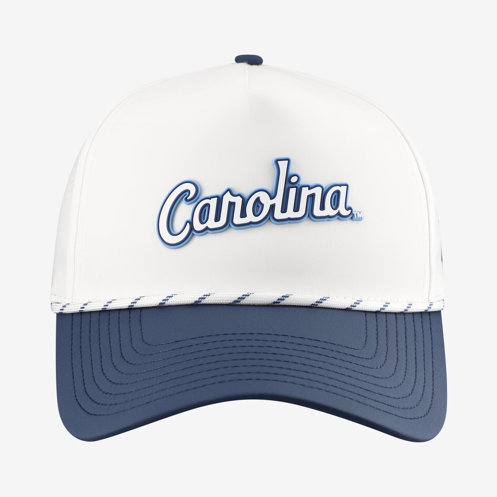 Men's Branded Bills  White/Navy North Carolina Tar Heels Classic Adjustable Rope Hat
