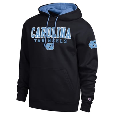  North Carolina Tar Heels Champion Contrast Hoodie - Black
