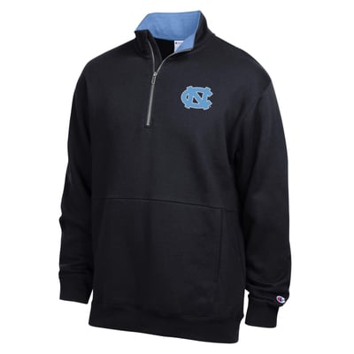  North Carolina Tar Heels Champion Fleece Quarter-Zip Pullover - Black
