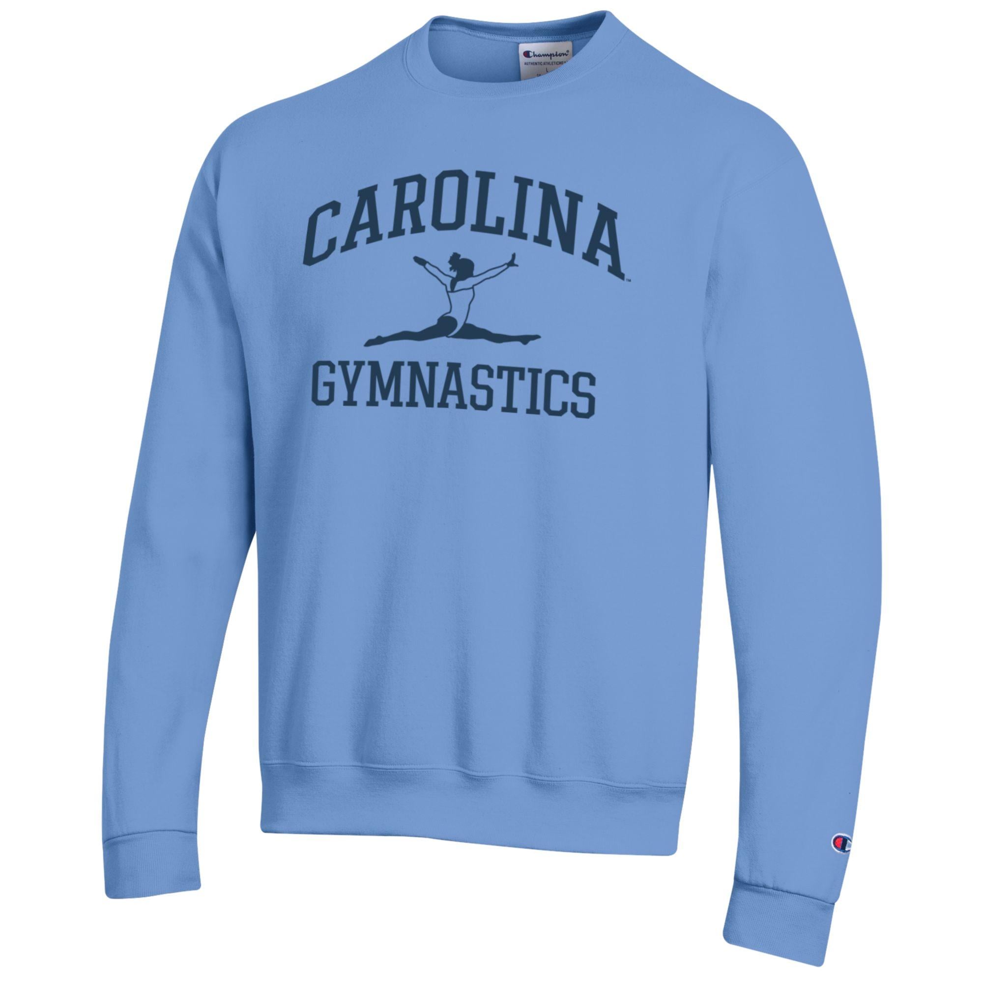 Men's Champion  Carolina Blue North Tar Heels Gymnastics Icon Powerblend Pullover Sweatshirt