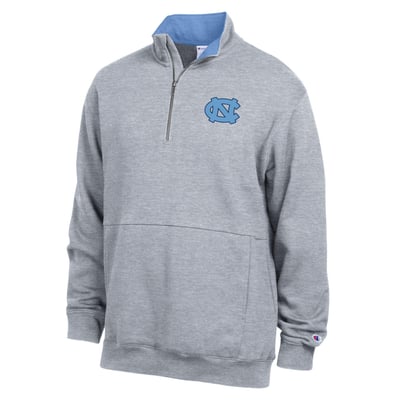  North Carolina Tar Heels Champion Fleece Quarter-Zip Pullover - Heather Gray