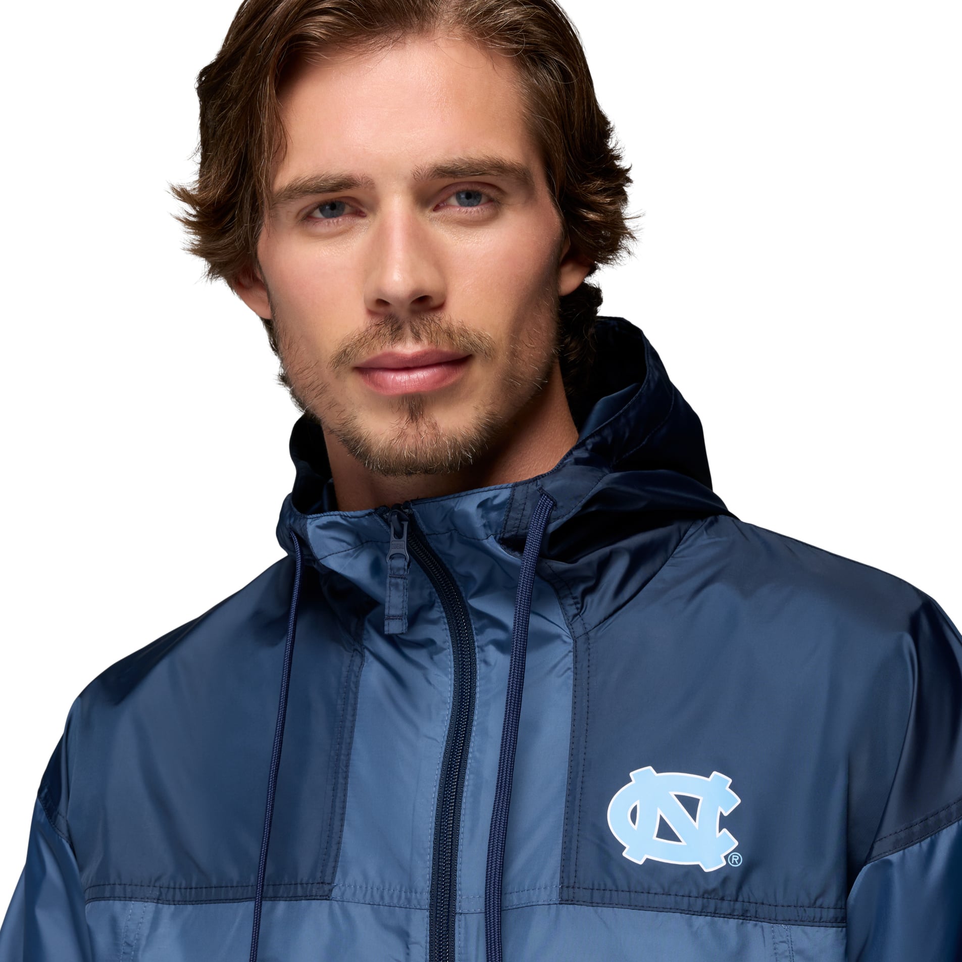 Men's Columbia Carolina Blue North Tar Heels Flash Challenger II Full-Zip Hooded Windbreaker