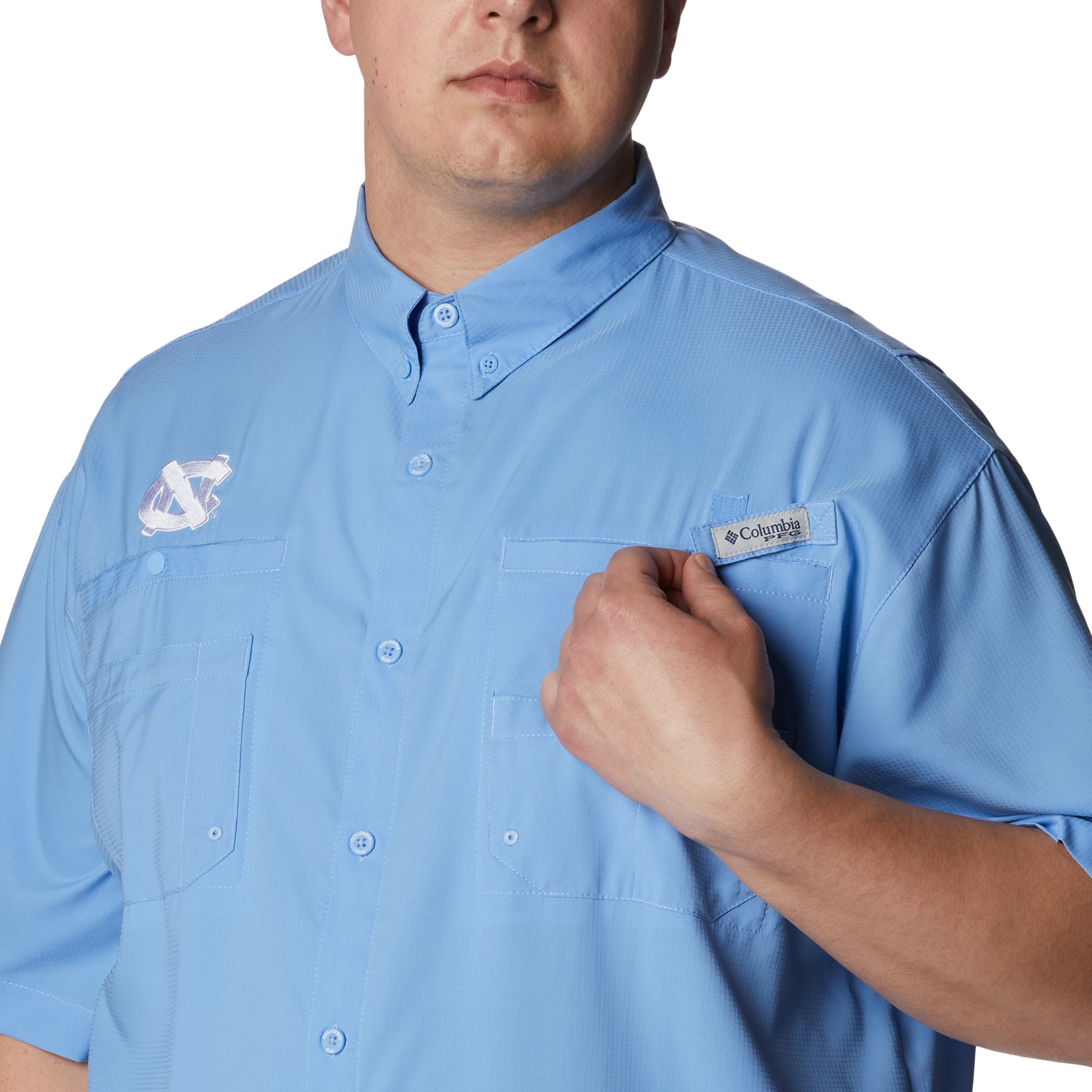 Chemise PFG Tamiami Columbia Carolina Blue North Tar Heels pour homme
