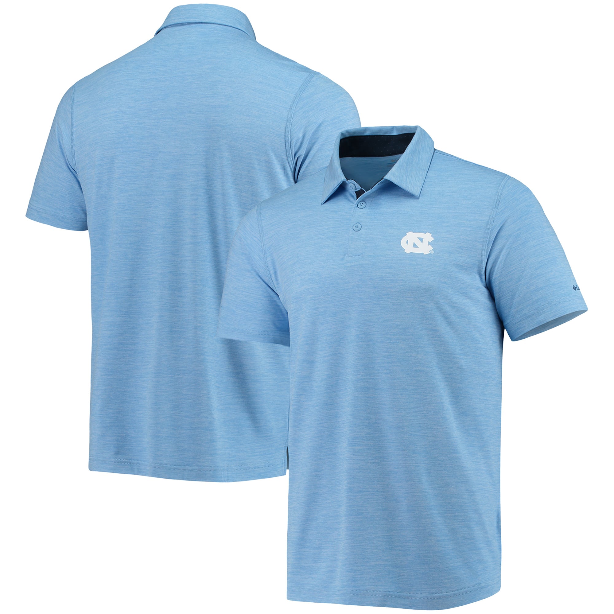 Men's Columbia Light Blue North Carolina Tar Heels Trail Omni-Shade Polo