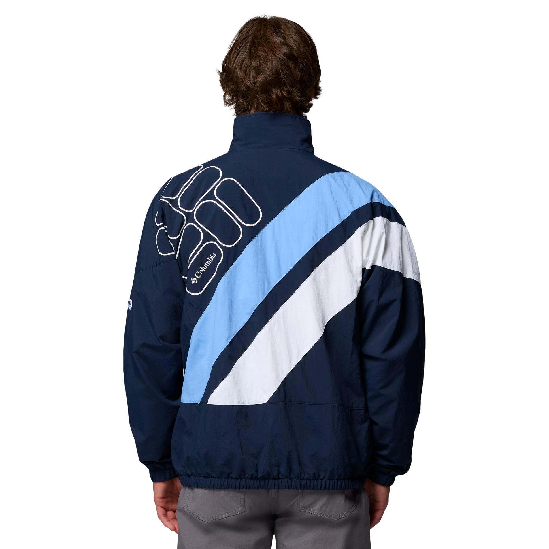 Men's Columbia Navy North Carolina Tar Heels Reventure Full-Zip Windbreaker Omni-Shield Jacket