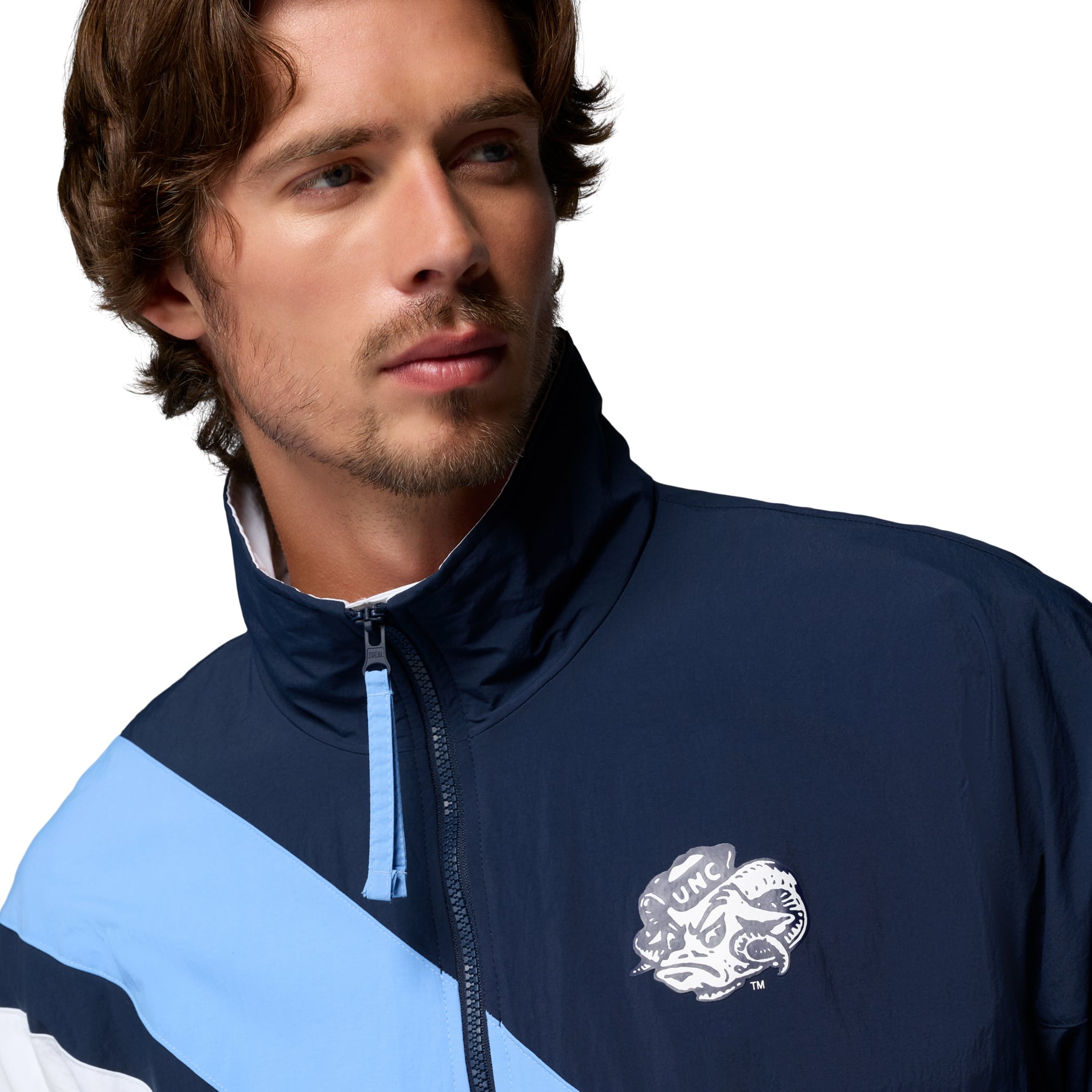 Men's Columbia Navy North Carolina Tar Heels Reventure Full-Zip Windbreaker Omni-Shield Jacket