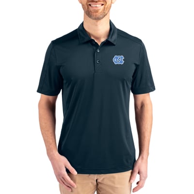 North Carolina Tar Heels Cutter & Buck Prospect Eco Textured Stretch Recycled Polo - Navy
