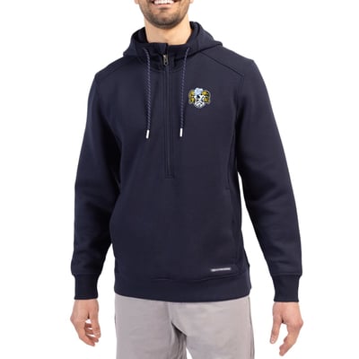  North Carolina Tar Heels Cutter & Buck Roam Eco Recycled Half-Zip Hoodie - Navy