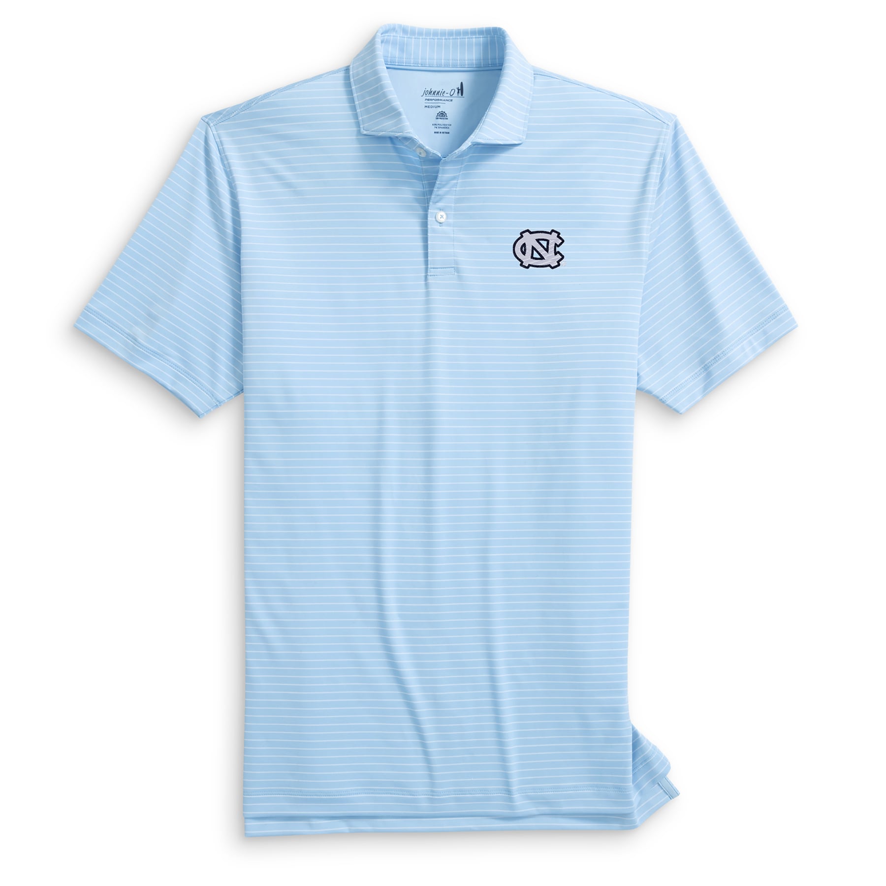 Polo rayé Beau bleu Caroline pour homme johnnie-O North Carolina Tar Heels