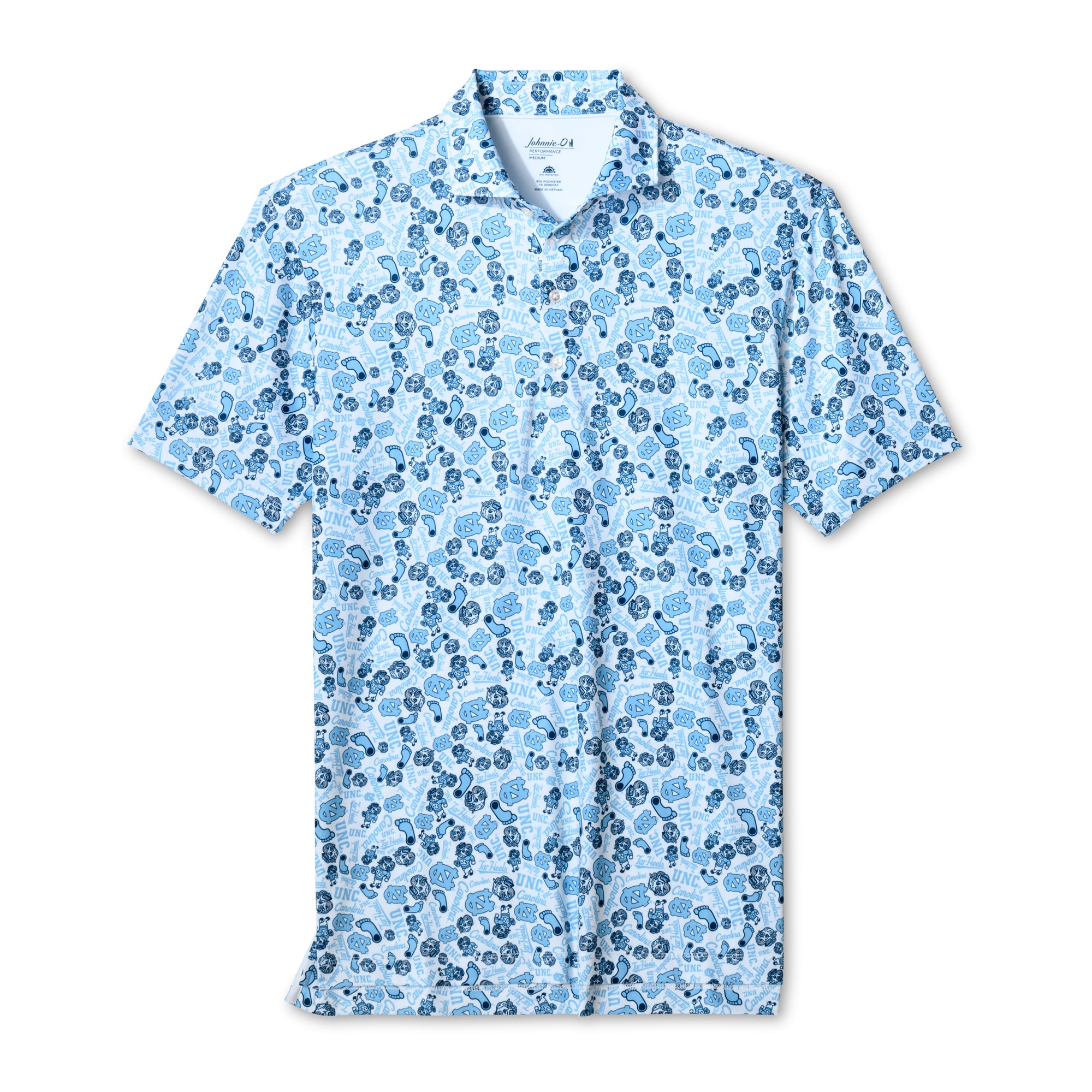 Polo Johnnie-O Carolina Blue North Tar Heels Galvin pour hommes