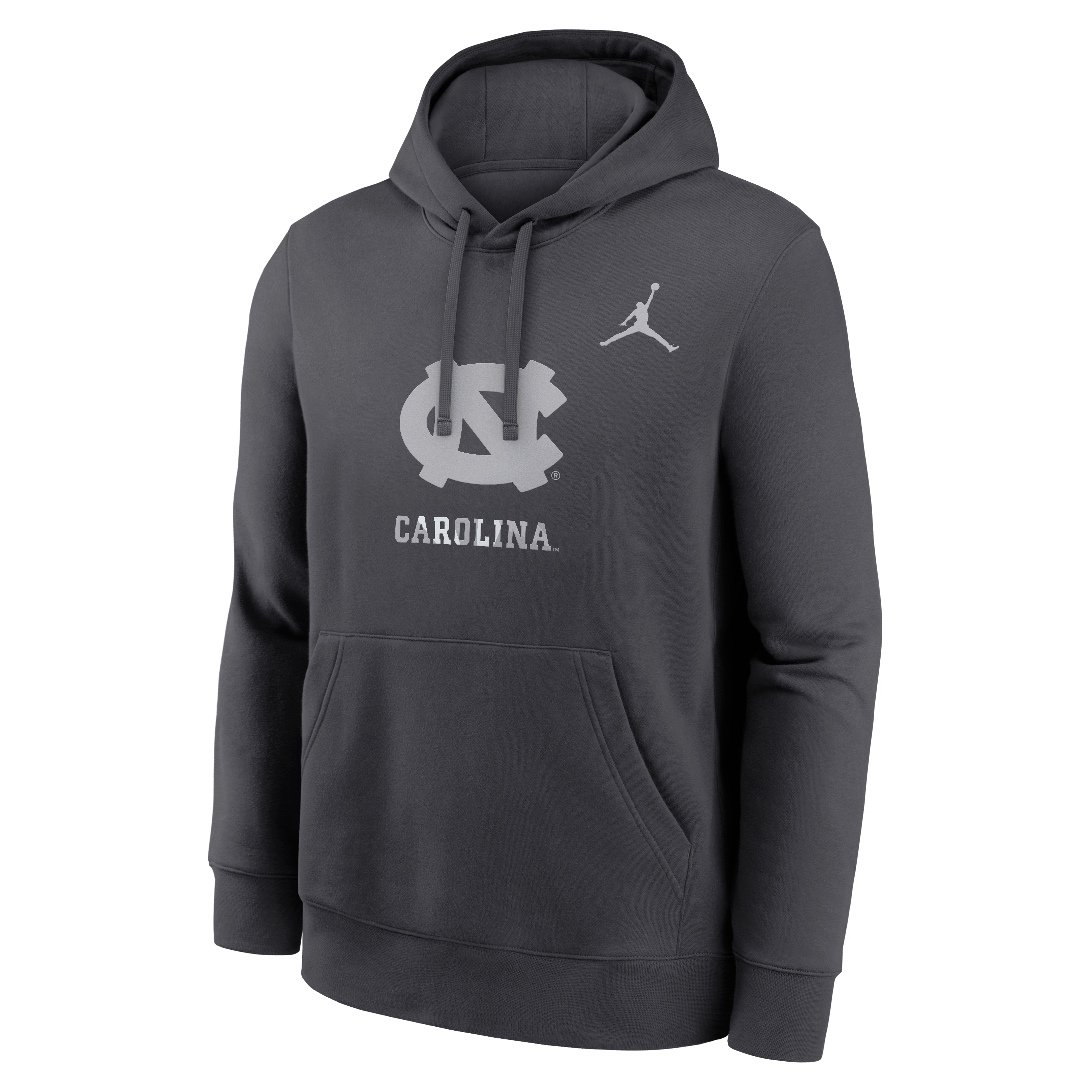 Sweat à capuche en polaire Jordan Brand anthracite North Carolina Tar Heels Club pour homme