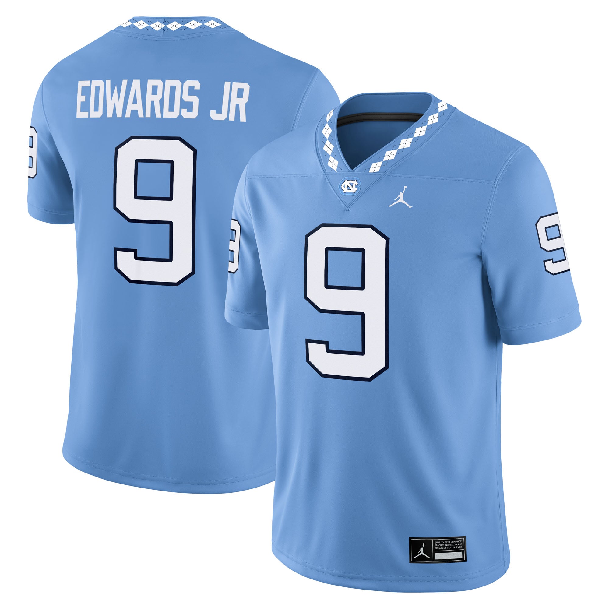 Maillot domicile Jordan Brand Billy Edwards Jr bleu Caroline des Tar Heels de du Nord pour homme