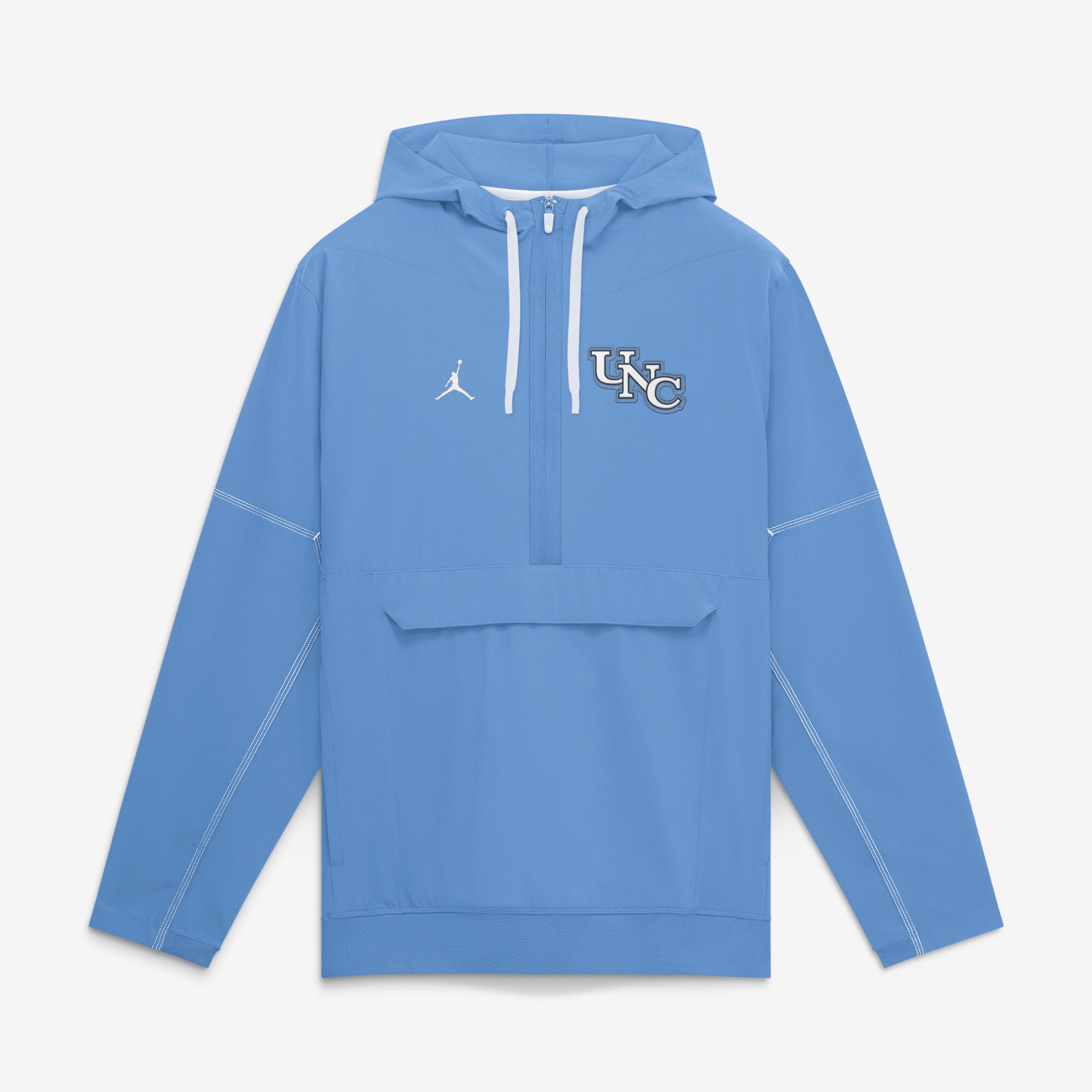 Veste anorak à demi-zip et capuche Jordan Brand bleu marine North Carolina Tar Heels 2026 pour homme
