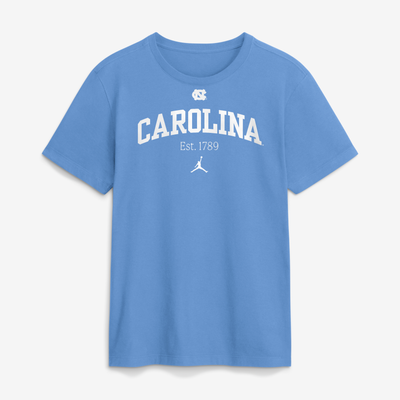 North Carolina Tar Heels Jordan Brand Academic Arch T-Shirt - Carolina Blue
