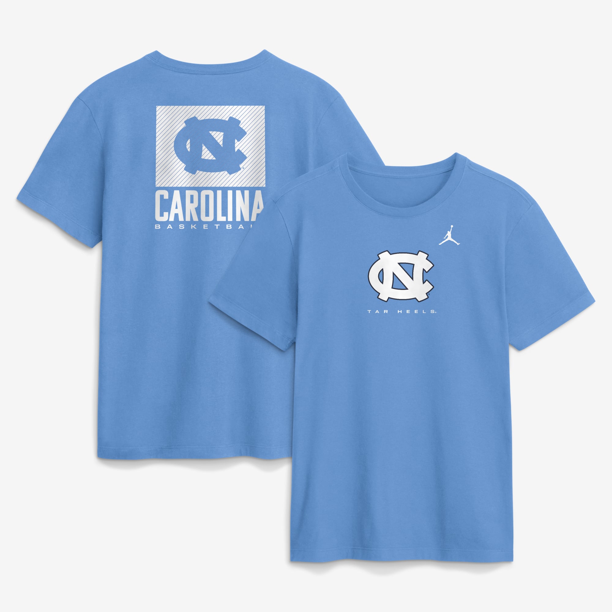T-shirt Jordan Brand Carolina Blue pour homme, North Tar Heels Courtside Dri-FIT