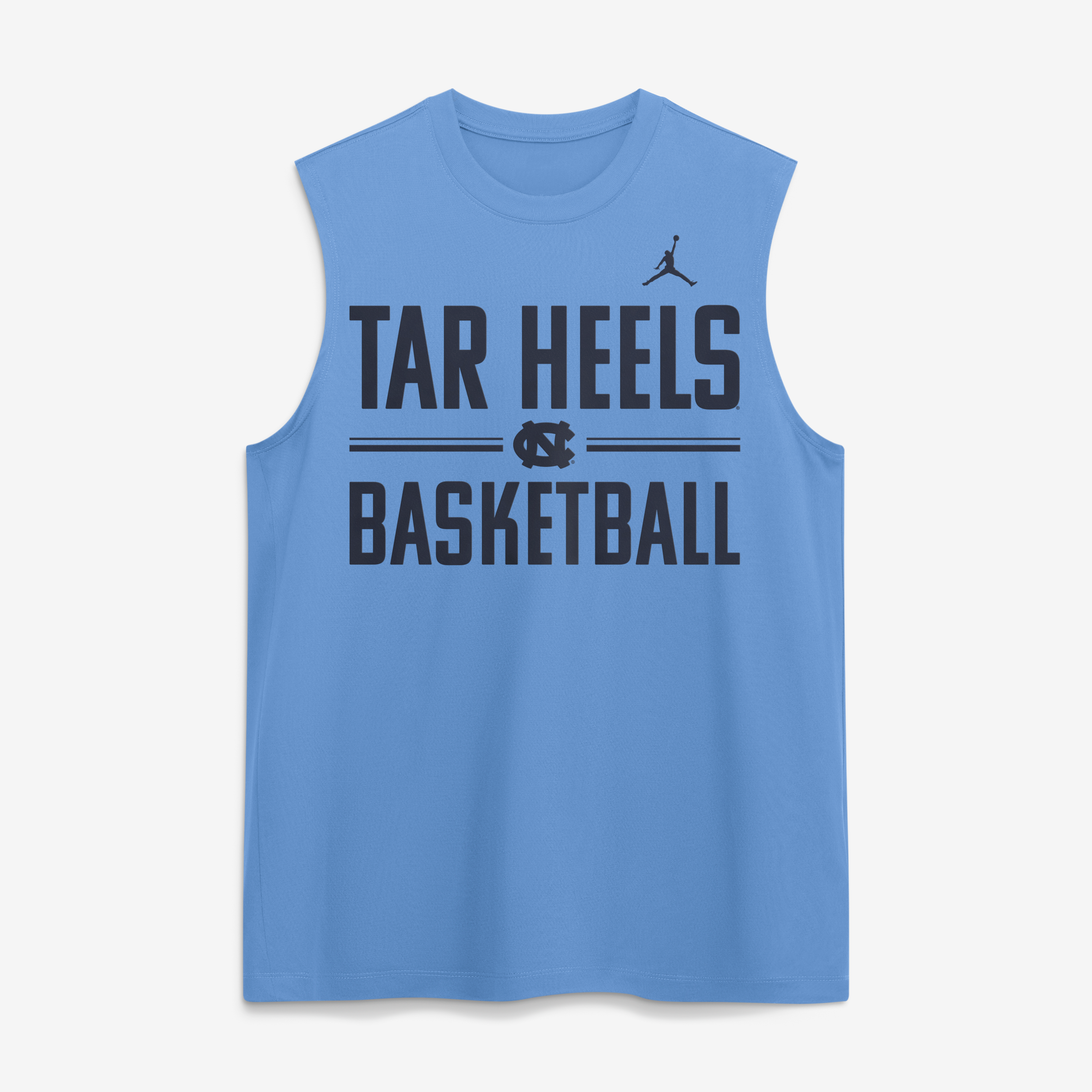 T-shirt sans manches Jordan Brand Carolina Blue North Tar Heels Courtside Legend pour homme
