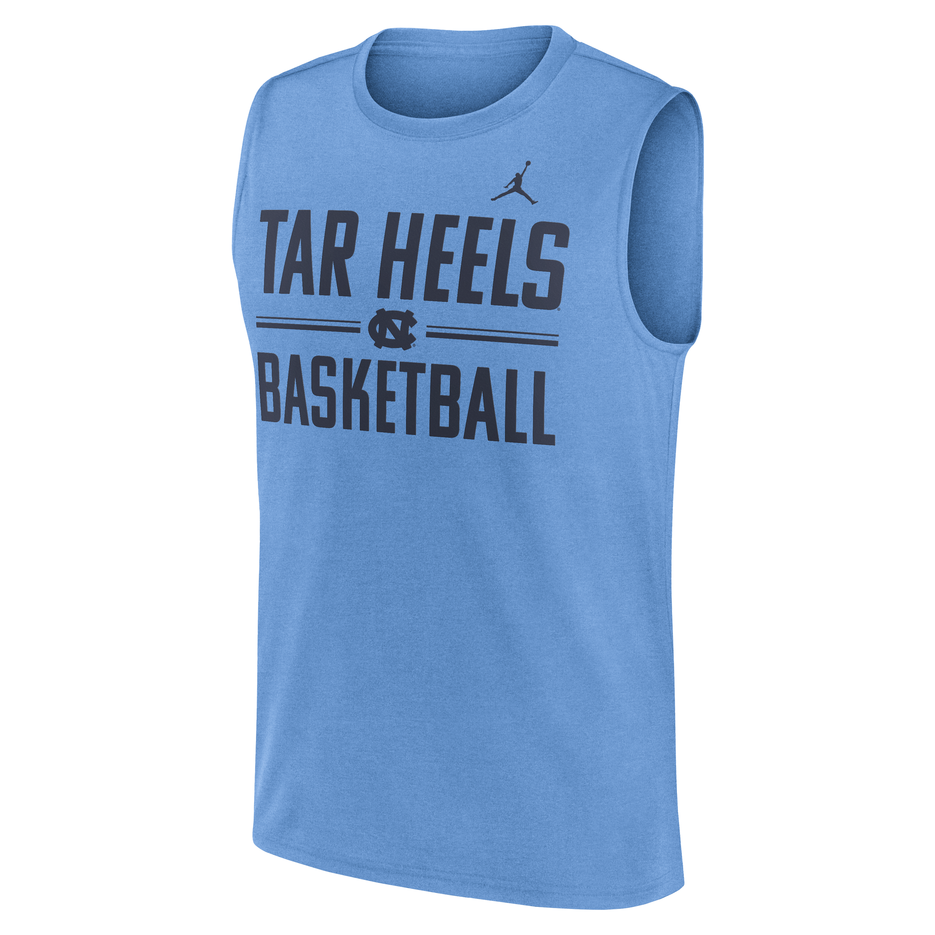 T-shirt sans manches Jordan Brand Carolina Blue North Tar Heels Courtside Legend pour homme