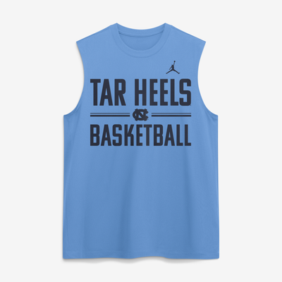  North Carolina Tar Heels Jordan Brand Courtside Legend Sleeveless T-Shirt - Carolina Blue