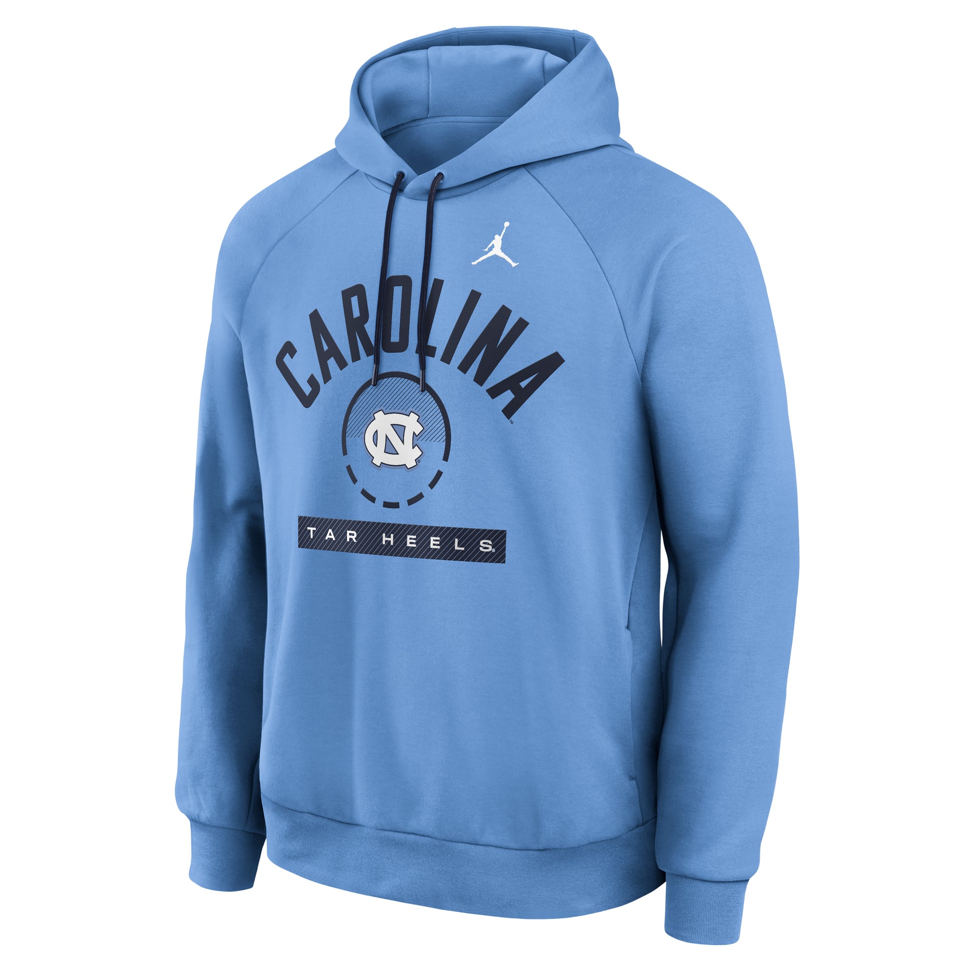 Men's Jordan Brand  Gray North Carolina Tar Heels Courtside Practice Dri-FIT Raglan Fleece Hoodie