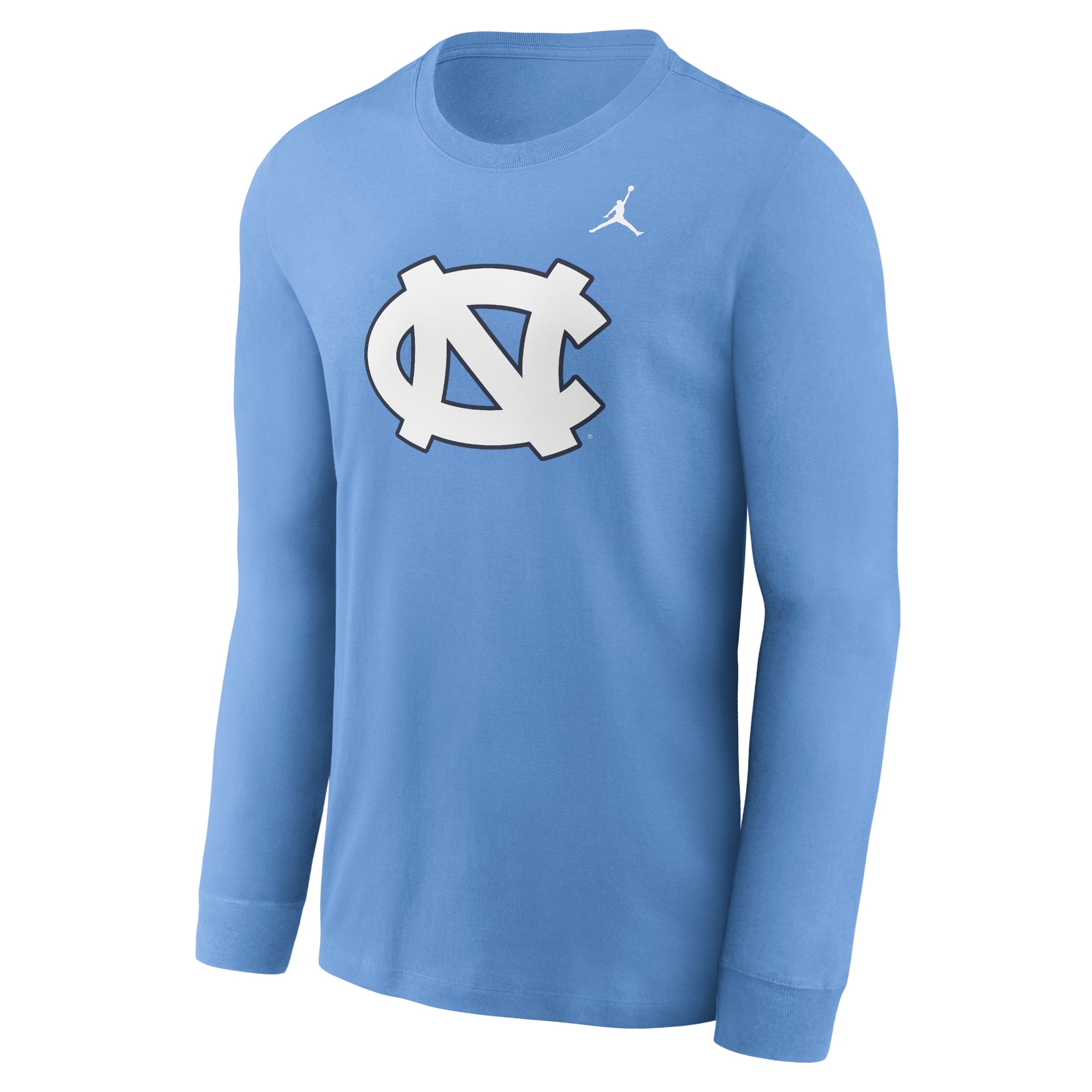 T-shirt à manches longues avec logo principal des North Carolina Tar Heels de Jordan Brand pour homme, bleu marine