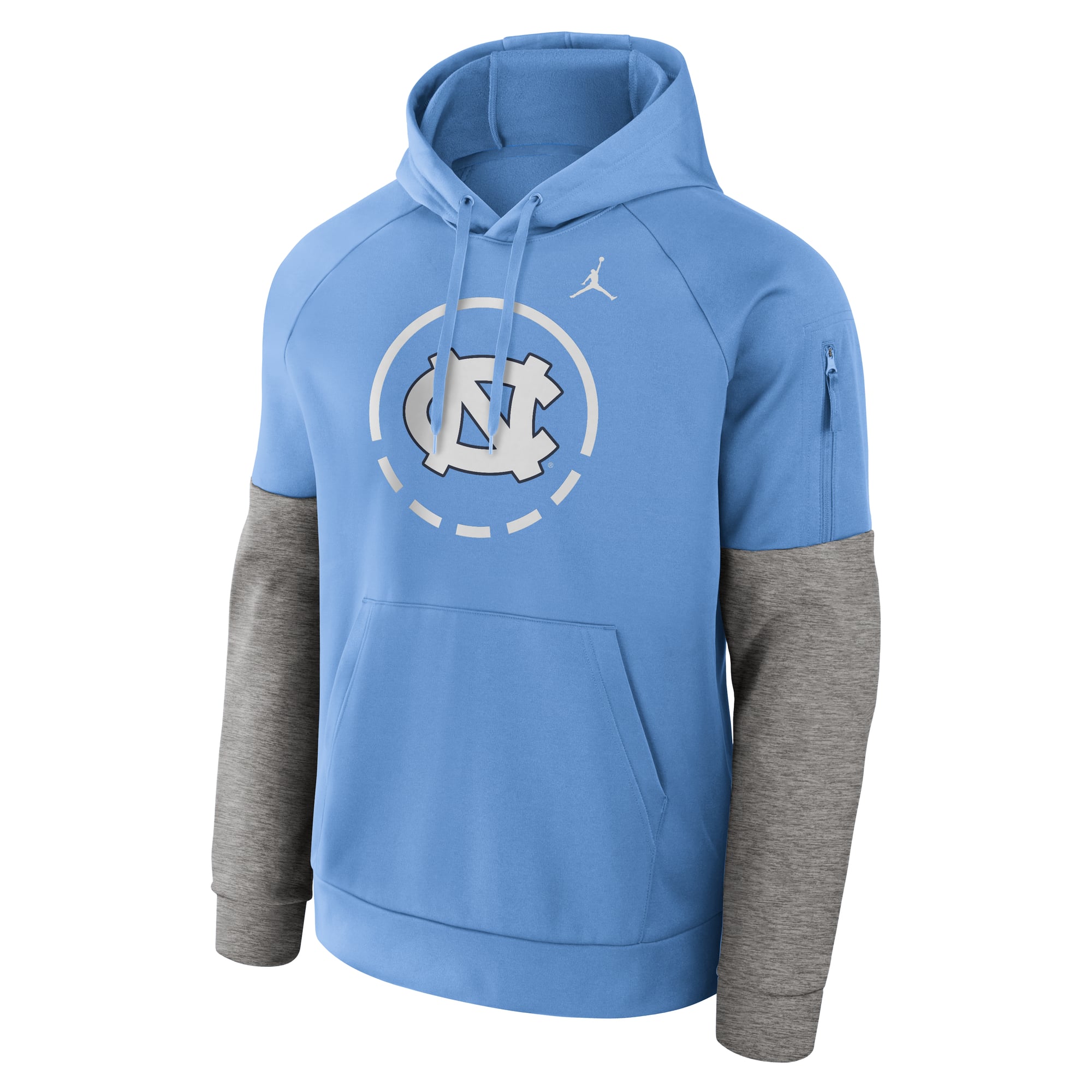 Sweat à capuche raglan en polaire Therma-FIT bleu Caroline des North Carolina Tar Heels de Jordan Brand pour homme