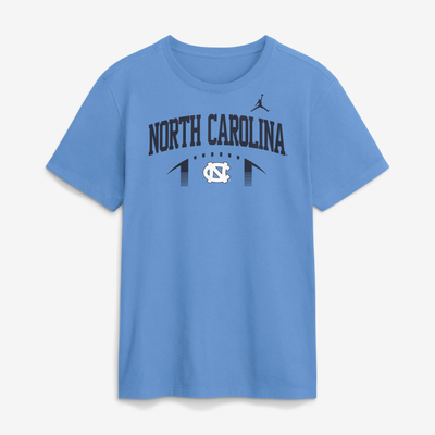  North Carolina Tar Heels Jordan Brand Primetime Football Icon T-Shirt - Carolina Blue