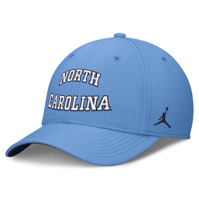  North Carolina Tar Heels Jordan Brand Primetime Team Rise Dri-FIT SwooshFlex Hat - Carolina Blue