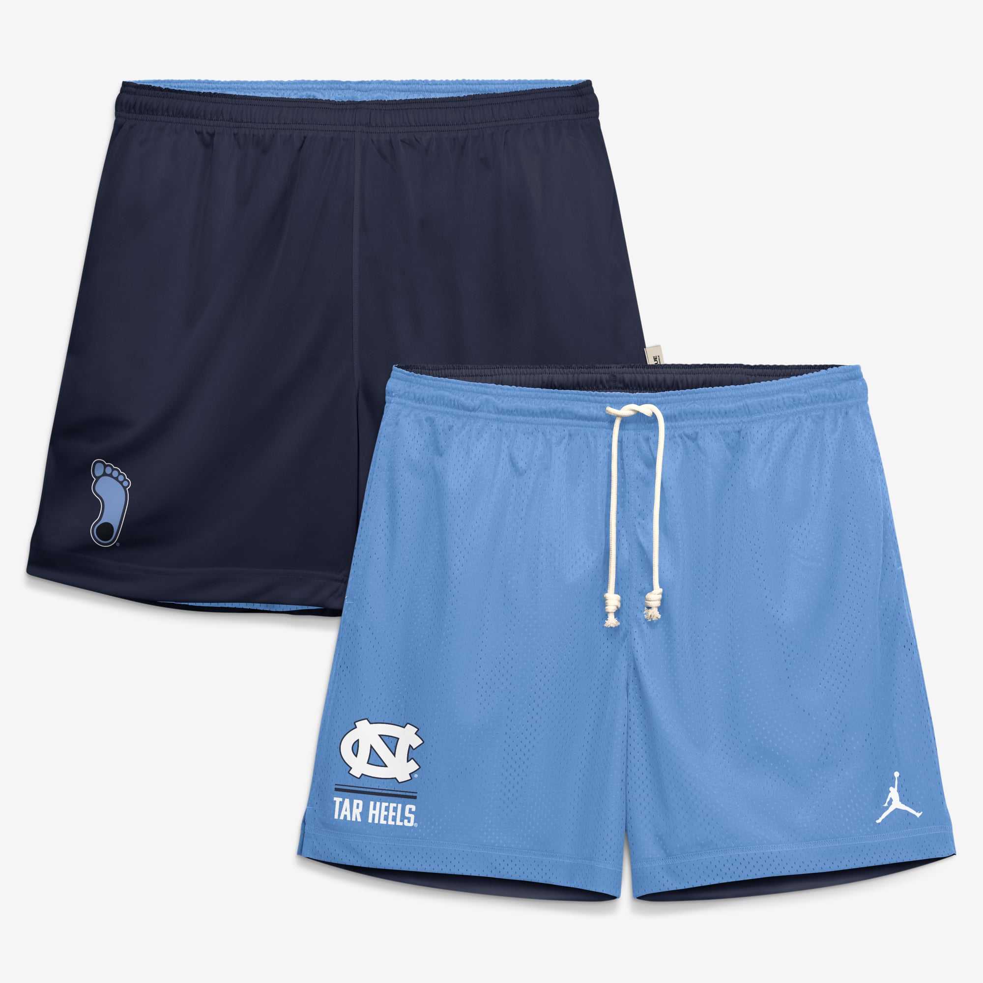 Short réversible Dri-FIT Jordan Brand bleu Caroline/marine pour homme, modèle North Carolina Tar Heels Courtside.