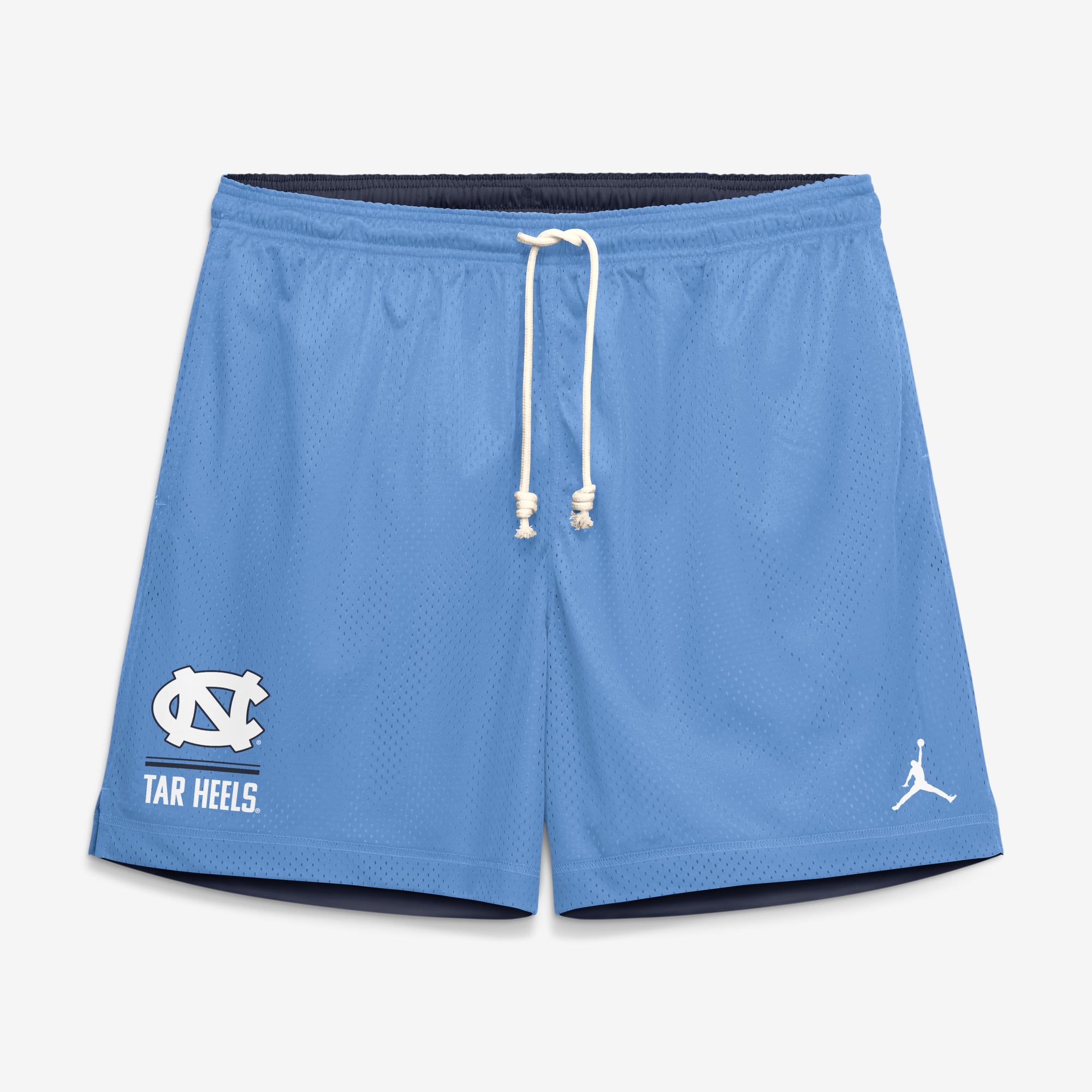 Short réversible Dri-FIT Jordan Brand bleu Caroline/marine pour homme, modèle North Carolina Tar Heels Courtside.